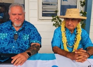 Mass Easter resignations within Tahiti’s pro-independence ruling party French Polynesia's President Moetai Brotherson (left) and his father-in-law Oscar Temaru, president of the ruling Party Tavini Huiraatira