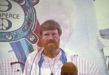 Author and journalist Dr David Robie speaking at the launch of the third edition of the Rainbow Warrior book Eyes of Fire