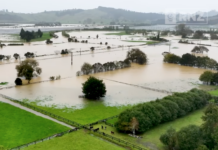 Flooding near Whitianga cuts off a state highway.