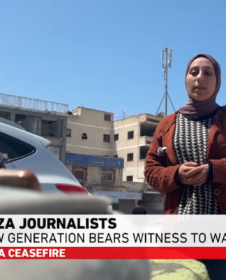 A young Gazan journalist describes her setting up for story telling about Al Shifa Hospital