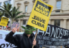 A rally against the war on Iran in Auckland, New Zealand, last weekend