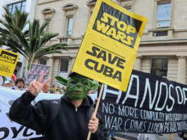 A rally against the war on Iran in Auckland, New Zealand, last weekend