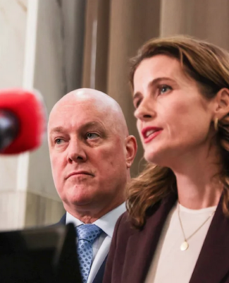 NZ Prime Minister Christopher Luxon and Finance Minister Nicola Willis