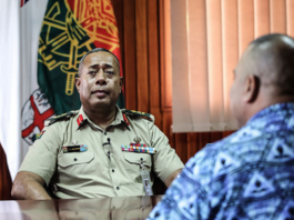 The Commander of the Republic of Fiji Military Forces, Major-General Jone Kalouniwai,