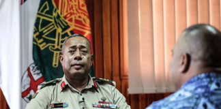 The Commander of the Republic of Fiji Military Forces, Major-General Jone Kalouniwai,