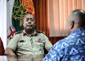 The Commander of the Republic of Fiji Military Forces, Major-General Jone Kalouniwai,