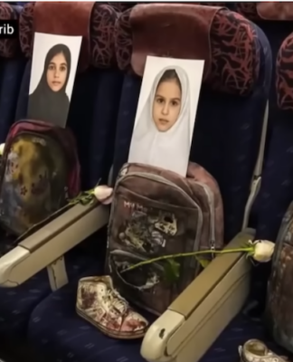 Iranian negotiators flew to Pakistan on a plane they called “Minab 168” as a tribute to the 168 people - mostly schoolgirls - killed in a US missile strike on an elementary school in the city of Minab on February 28