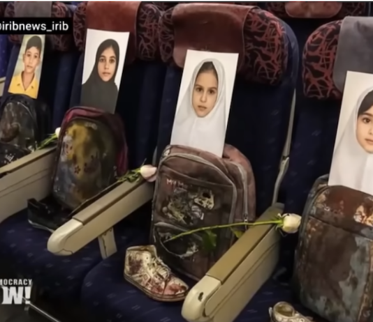 Iranian negotiators flew to Pakistan on a plane they called “Minab 168” as a tribute to the 168 people - mostly schoolgirls - killed in a US missile strike on an elementary school in the city of Minab on February 28