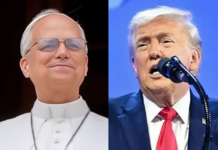 Pope Leo and US President Donald Trump