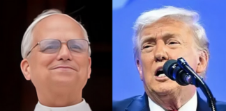 Pope Leo and US President Donald Trump