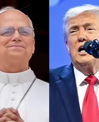 Pope Leo and US President Donald Trump