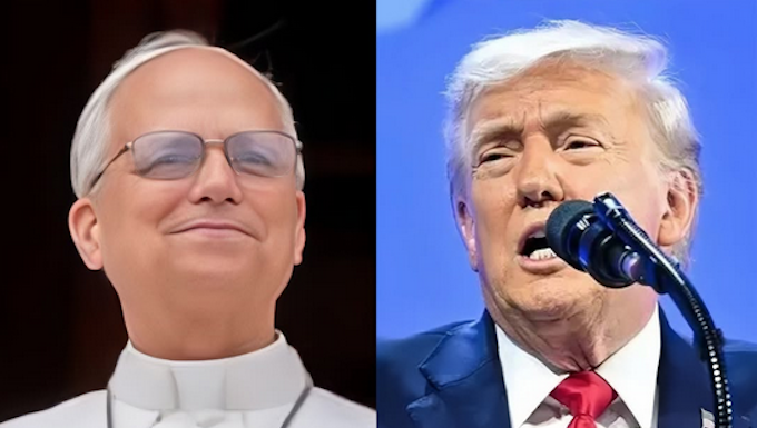 Pope Leo and US President Donald Trump