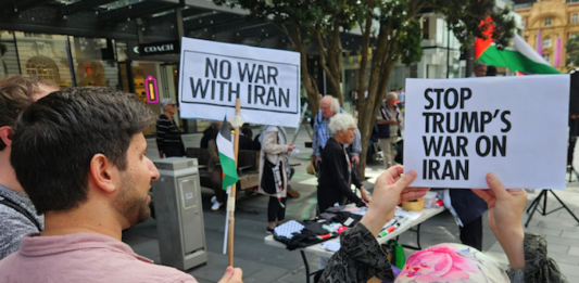 NZ’s Peters called on to stress Palestine ‘open wound’ with Rubio Protesters at a New Zealand rally against the US-Israel war on Iran and the Israeli genocide in Gaza