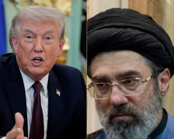 Trump & M Khamenei Prince 680wide US President Donald Trump (left) and Iran's Supreme Leader Mojtaba Khamenei