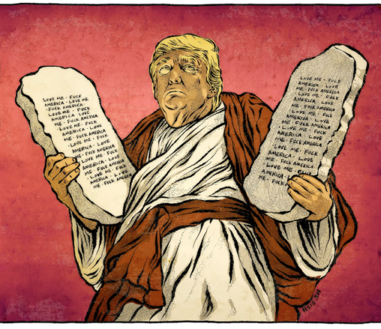 Holy Shit. Cartoon by Mr Fish