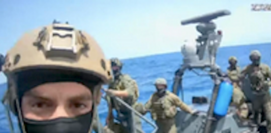 Israeli military pictured boarding the Global Sumud Flotilla yacht Abodes