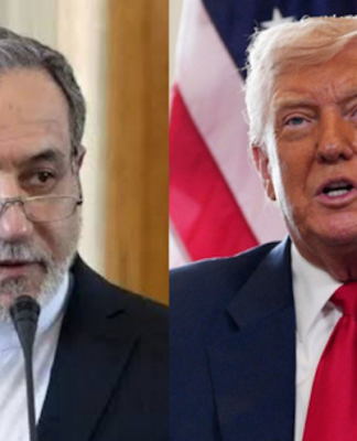 Defiant Iranian Foreign Minister Abbas Araghchi (left) and humbled US President Donald Trump