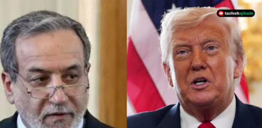 Defiant Iranian Foreign Minister Abbas Araghchi (left) and humbled US President Donald Trump