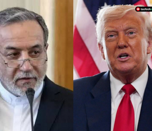 Defiant Iranian Foreign Minister Abbas Araghchi (left) and humbled US President Donald Trump