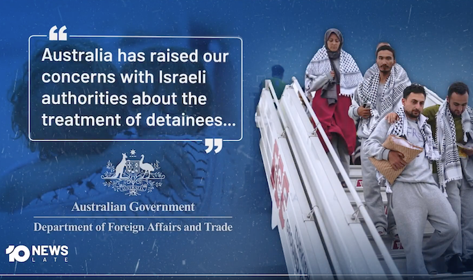 "Australia has raised our concerns with Israeli authorities about the treatment of detainees ..."