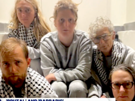 A group of five Australians who were on board the Gaza freedom flotilla and spoke of the Israeli abuse and violence on their arrival home