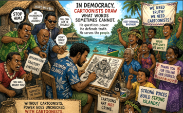 "Without cartoonists, power goes unchecked"
