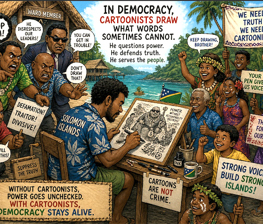 "Without cartoonists, power goes unchecked"
