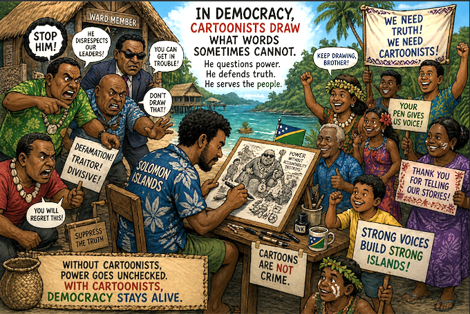 Pacific political caricatures: Why criticising a leader’s actions isn’t a personal attack