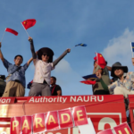 Chinese embassy staff in Nauru with government officials hosted a New Year Candy Parade on 2 January 2026