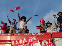 Chinese embassy staff in Nauru with government officials hosted a New Year Candy Parade on 2 January 2026