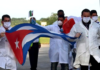 Cuban doctors arriving back from Italy following the covid outbreak in 2020