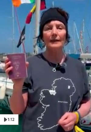 Detained . . . Dr Margaret Connolly, sister of Ireland's President Catherine Connolly