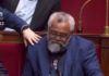 New Caledonia’s MP at the French National Assembly Emmanuel Tjibaou (pro-independence) after the French National Assembly endorsed changes in New Caledonia’s electoral roll for provincial elections