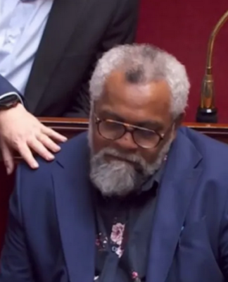 New Caledonia’s MP at the French National Assembly Emmanuel Tjibaou (pro-independence) after the French National Assembly endorsed changes in New Caledonia’s electoral roll for provincial elections