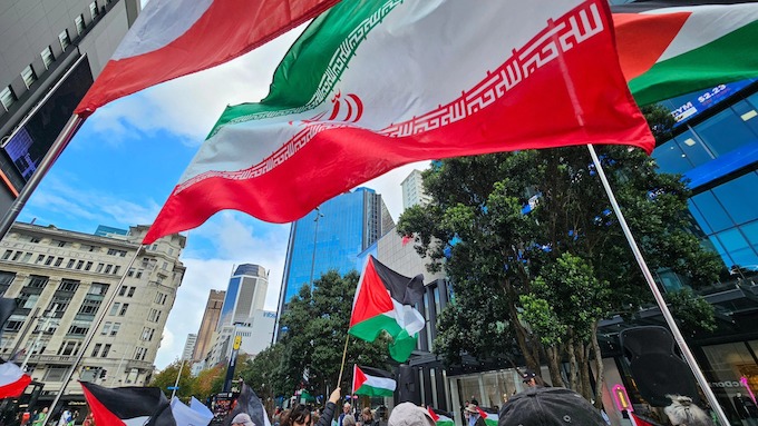 The pro-Palestine and "Stop Wars" rally 