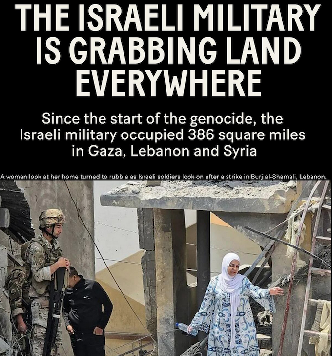 Israeli stolen land JVP 680tall Al Jazeera English’s Open Source Unit reports on the land Illegally in Gaza, Lebanon and Syria taken over by the Israeli military