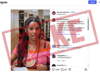 The AI-generated fake footage on Instagram shared by an Indonesian nationalist account @bersamaastacita showing Koteka Wenda speaking out