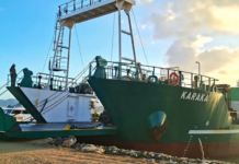 The New Caledonian freighter MV Karaka