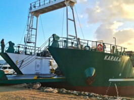The New Caledonian freighter MV Karaka