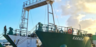 The New Caledonian freighter MV Karaka
