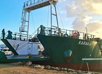 The New Caledonian freighter MV Karaka
