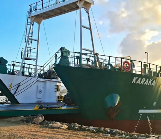 The New Caledonian freighter MV Karaka