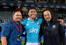 Moana Pasifika captain hopeful their final whistle hasn’t blown yet Moana Pasifika captain Miracle Fai'ilagi (centre) with head coach Tana Umaga (right) and talent manager Kevin Senio