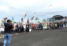 About 200 protesters in the Vallée-du-Tir yesterday marked the second anniversary of the pro-independence protests that erupted into riots in Nouméa