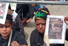 A free speech forum at Lingkaran Abepura in Jayapura last Monday