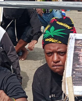 A free speech forum at Lingkaran Abepura in Jayapura last Monday