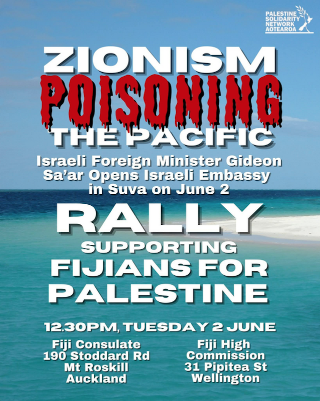 "Zionism poisoning the Pacific" .