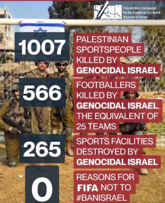 Trump’s World Cup — no sportwashing, a platform for supporting peoples’ struggles World Cup BDS graphic
