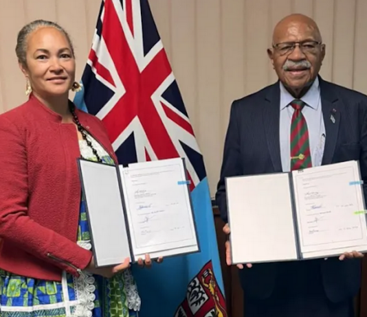 Vanuatu's Anna Naupa (left) has been appointed as the new Melanesian Spearhead Group Director-General