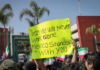 Fans bid farewell to the Iranian team’s players outside their hotel in Tijuana, Mexico